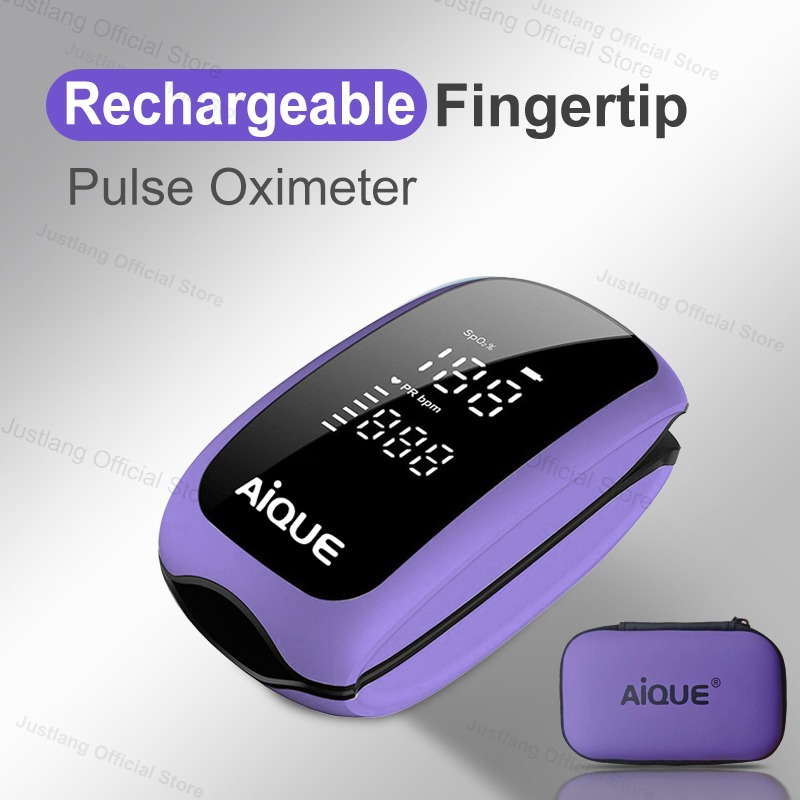 AiQUE Фиолетовый перезаряжаемы – обзор и цена Pulse Oximeter Fingertip Rechargeable