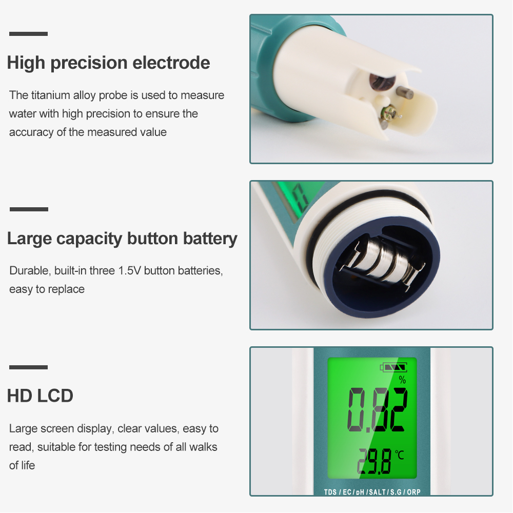 7 в 1 цифровой тестер качества – обзор и цена Ph Meter Digital Water Tester