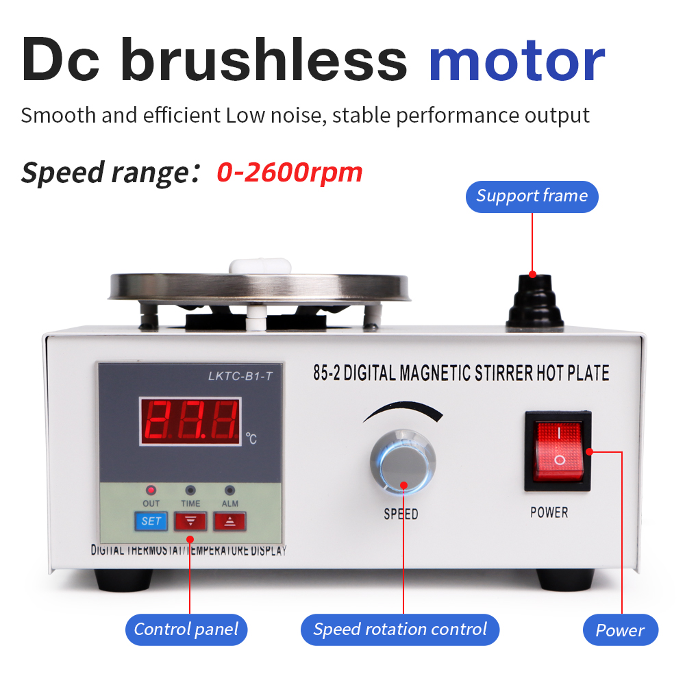 Магнитная мешалка с конфоркой, – обзор и цена Lab Magnetic Stirrer Hot Plate