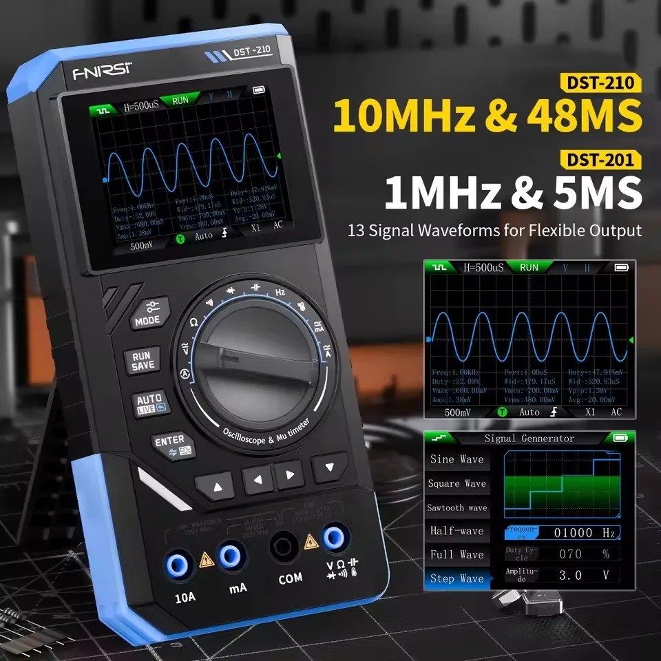 Цифровой мультиметр DST210 3-в – обзор и цена Fnirsi Digital Oscilloscope Handheld